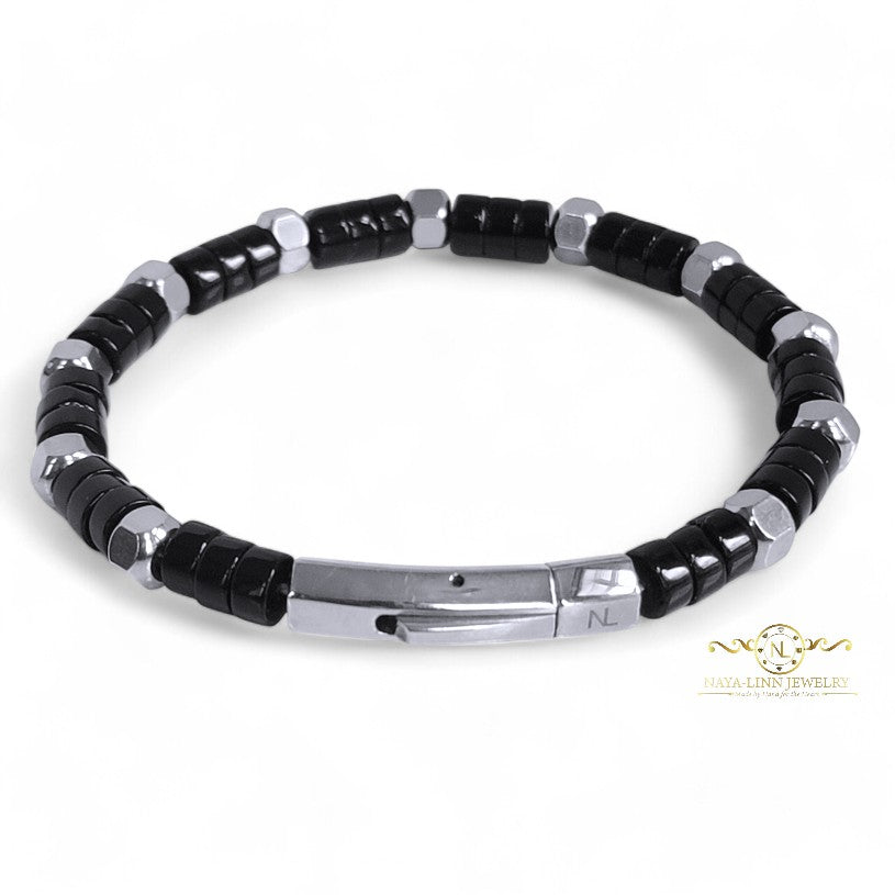 Achilles Men’s Tiger's Eye Bracelet - 18K Gold Plating with Curved Bayonet Clasp