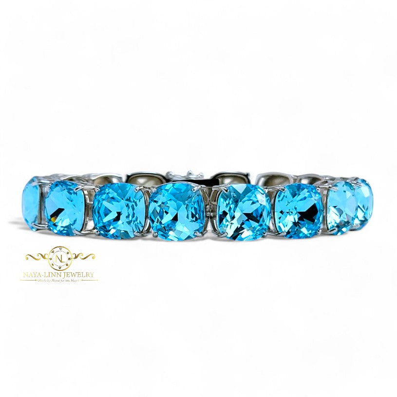 Athena Bracelet Cushion Cut Diamond Simulant CZ | 925 Sterling Silver | Elegant Jewelry For Every Occasion By Naya-Linn Jewelry