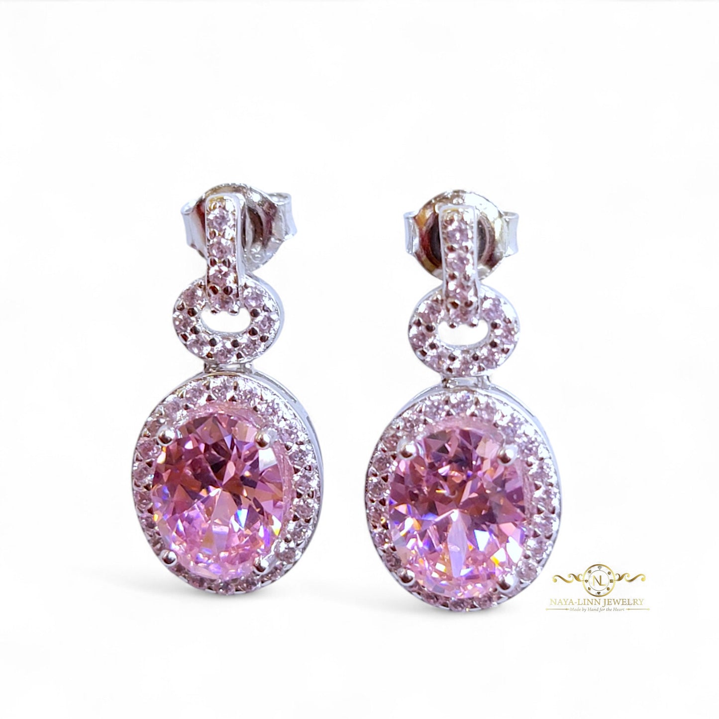 Betchie Earrings | Rhodium Over 925 Sterling Silver | Cubic Zirconia | Everyday Earrings
