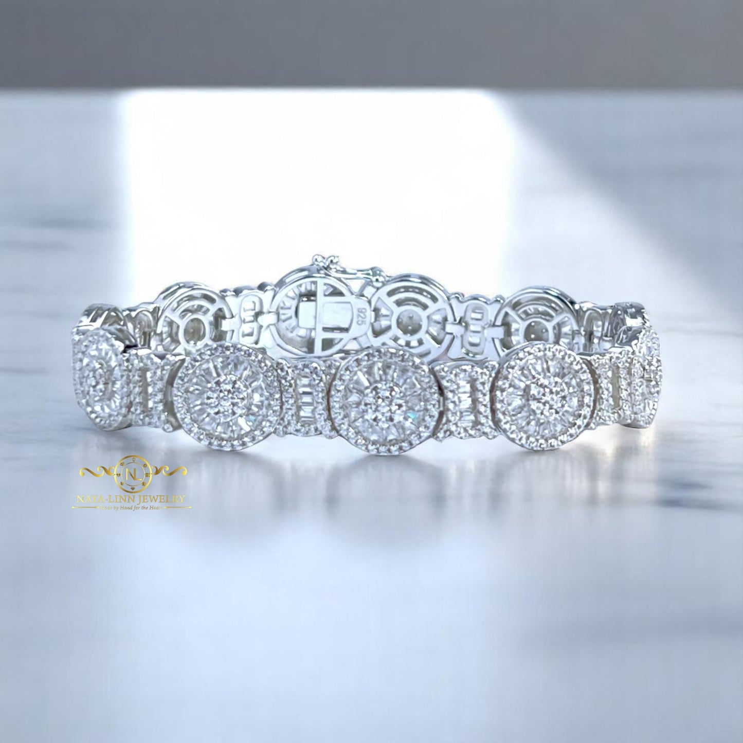 Empress Bracelet Mixed Cut Diamond Simulants Durable Jewelry Formal Occasion Bracelet for Women