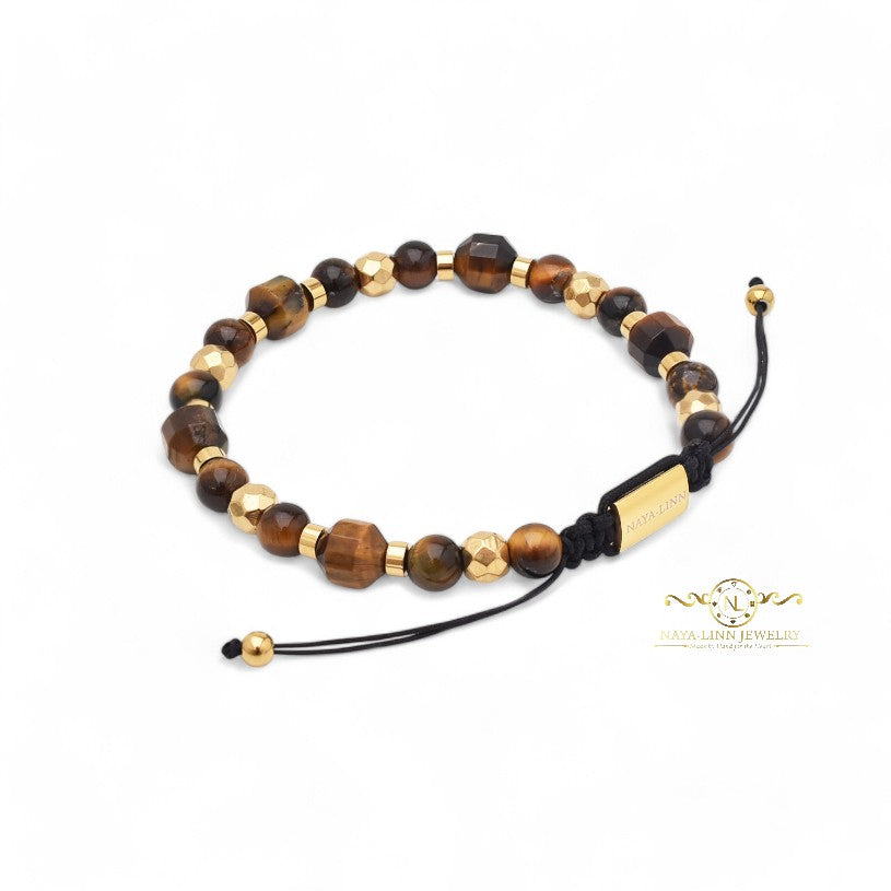 Eryx Men's 8MM Natural Stone Beaded Bracelet