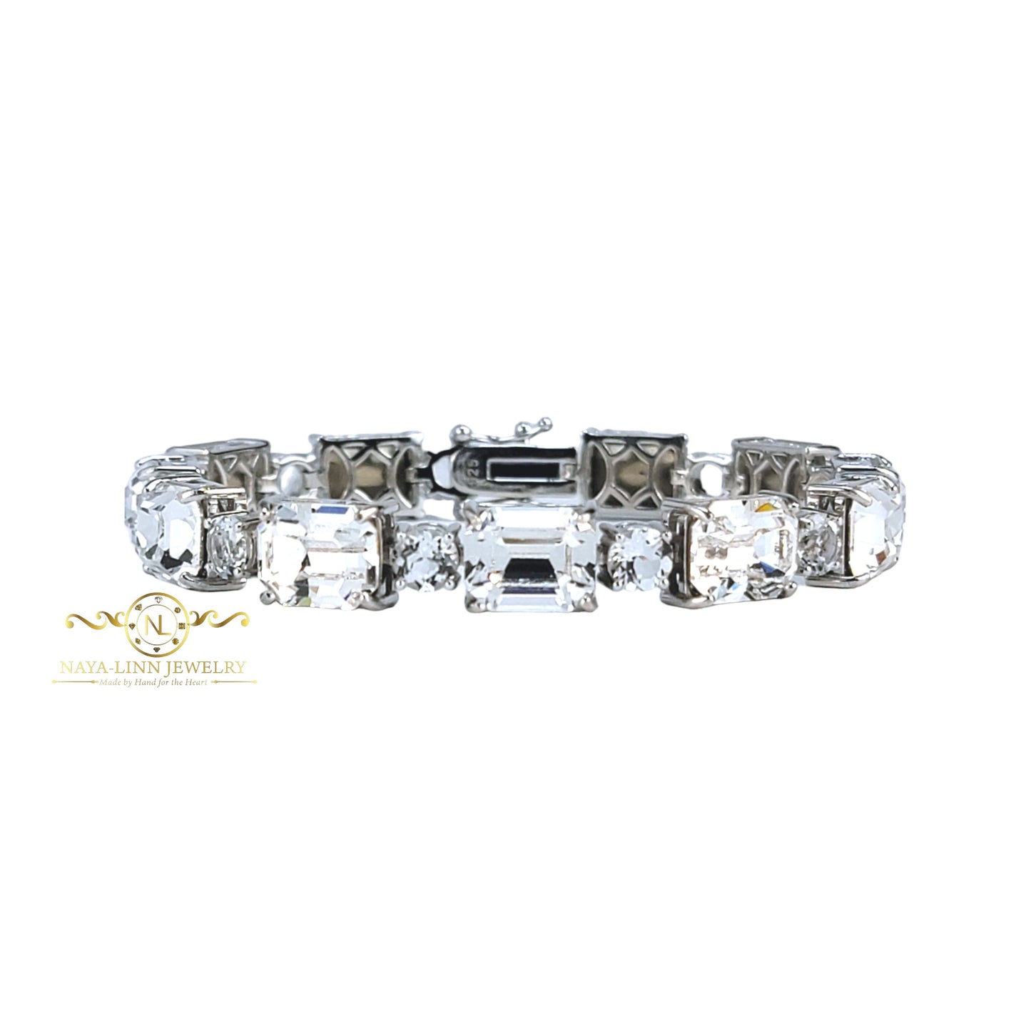 Eva Bracelet Austrian Crystals Emerald Cut Crystal Durable Bracelet