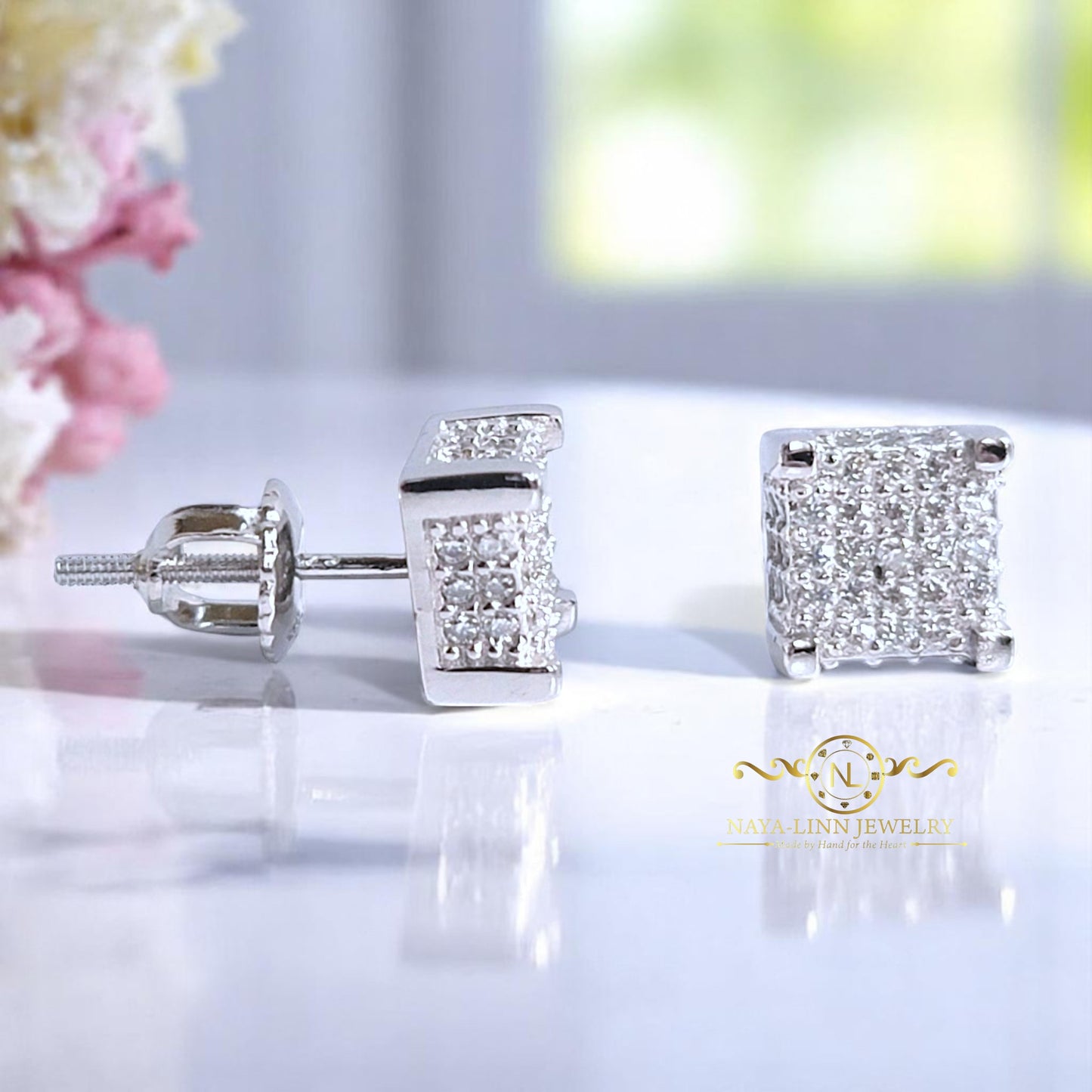 Jordan Unisex Stud Earrings | Gender-Neutral Design | Durable Everyday Wear | Moissanite| Fine Jewelry