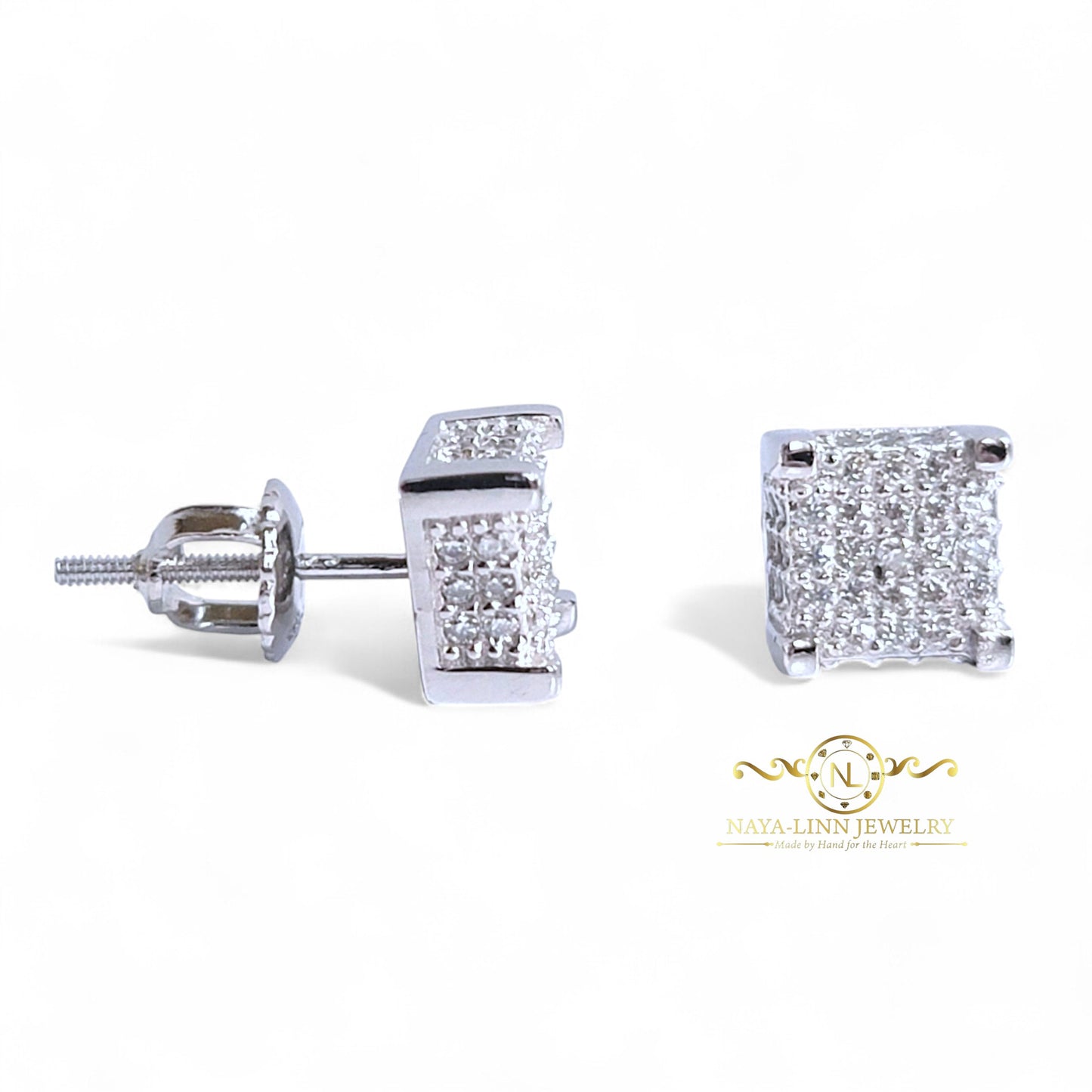 Jordan Unisex Stud Earrings | Gender-Neutral Design | Durable Everyday Wear | Moissanite| Fine Jewelry