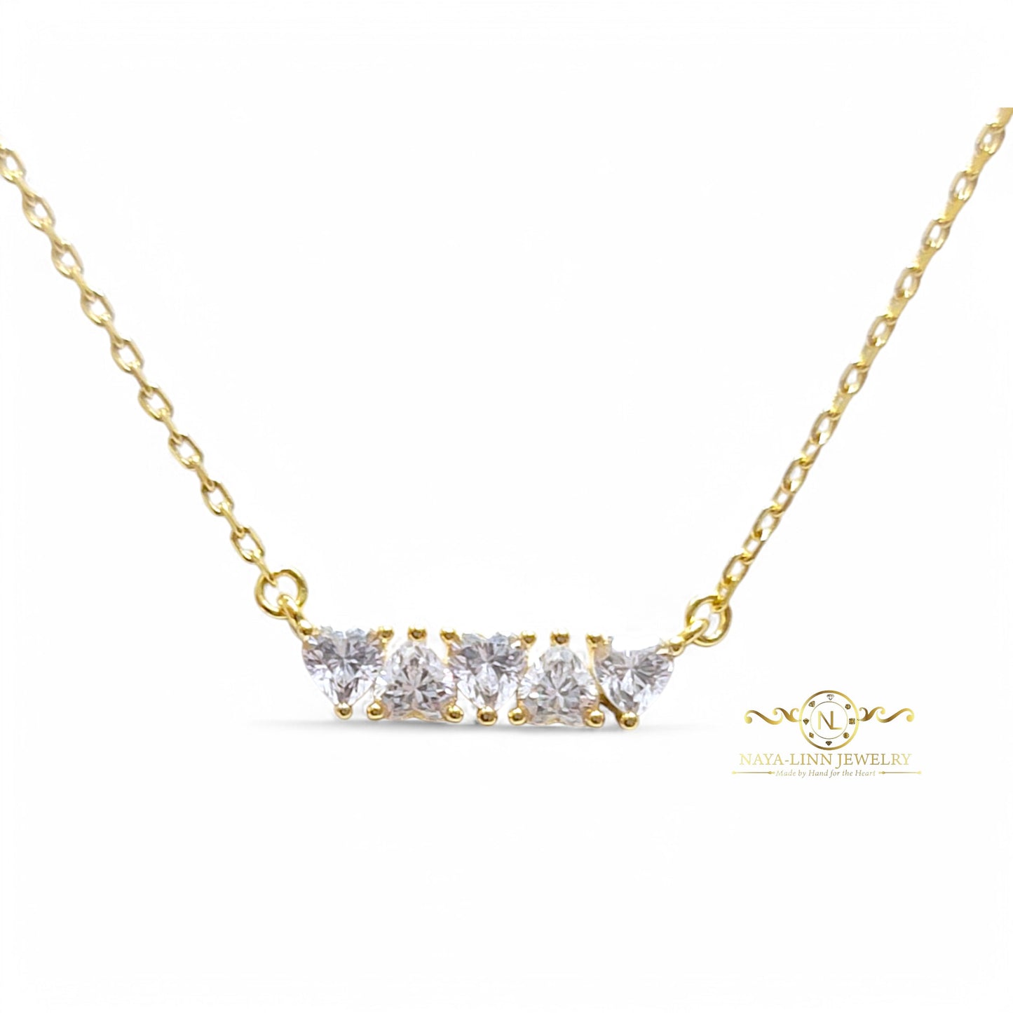 Skylar Heart Bar Necklace | Gift For Her | Elegant Jewelry | Gift For Christmas