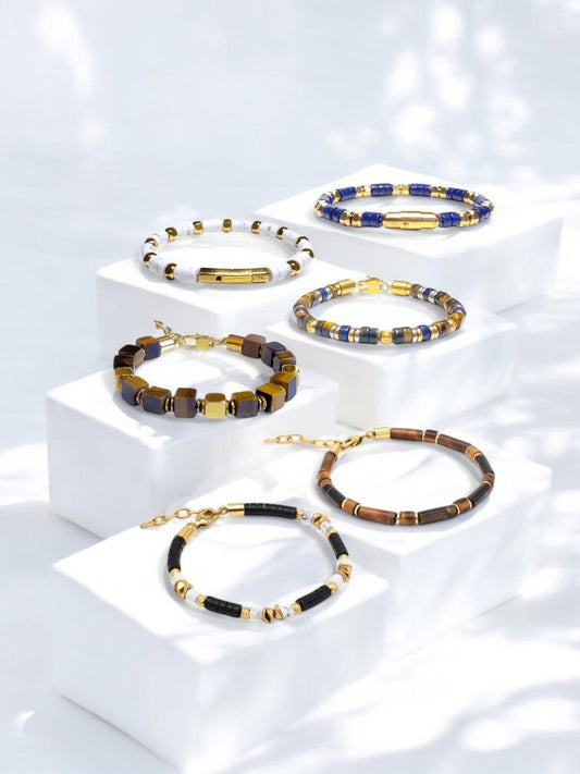 The Meaning Behind Men's Bracelet materials: A Guide to Gemstones and Style