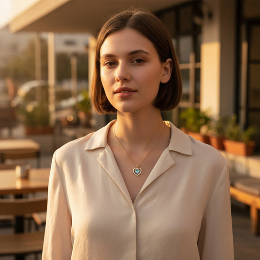 The Melody Floating Heart Necklace: A Love Story in Every Sparkle