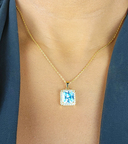 Nora Necklace Diamond Simulants | 18K Gold Vermeil | 925 Sterling Silver By Naya-Linn Jewelry