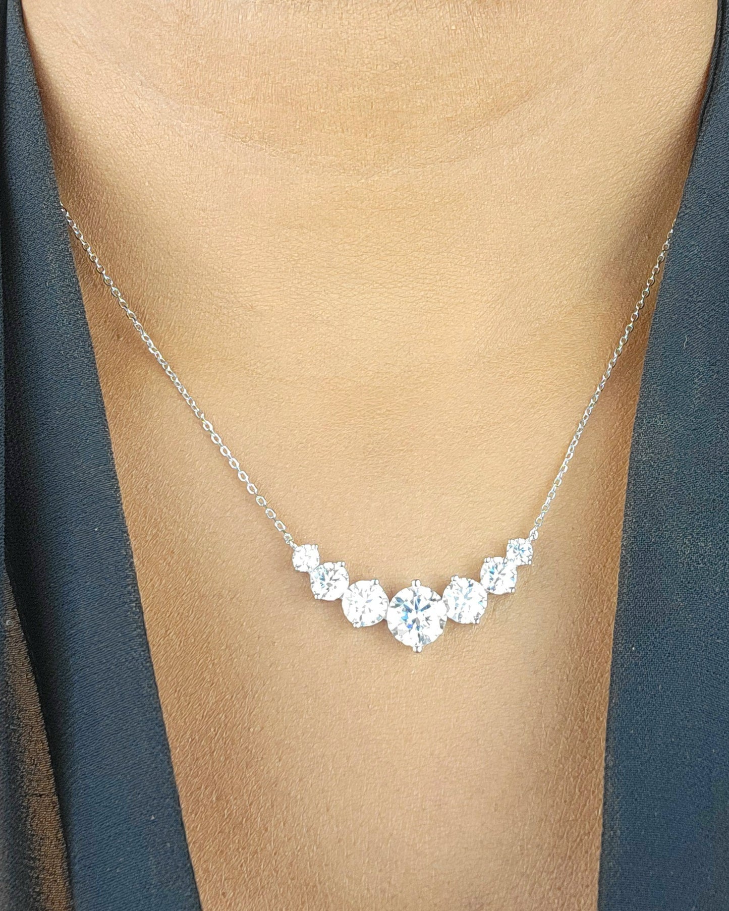 Aurora Moissanite Necklace | Statement Necklace Gift | For Every Occasion | Unique Necklace