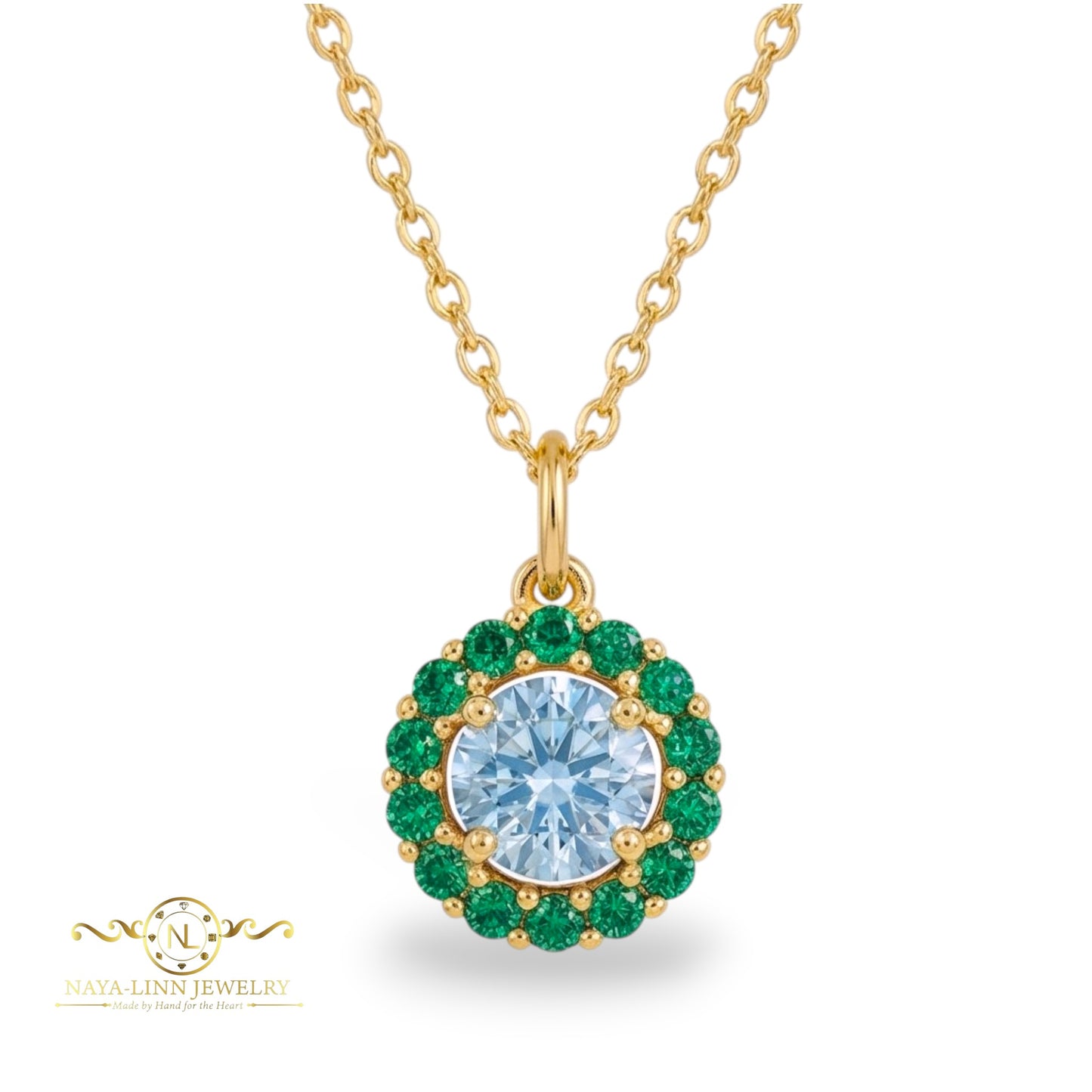 Beverly Moissanite Necklace | 18K Gold Vermeil Jewelry | Sterling Silver | GRA Certificate By Naya-Linn Jewelry