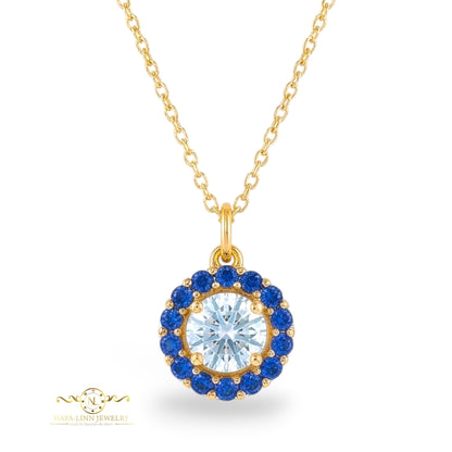 Beverly Moissanite Necklace | 18K Gold Vermeil Jewelry | Sterling Silver | GRA Certificate By Naya-Linn Jewelry