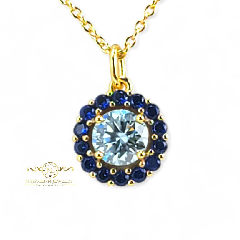 Beverly Moissanite Necklace | 18K Gold Vermeil Jewelry | Sterling Silver | GRA Certificate By Naya-Linn Jewelry