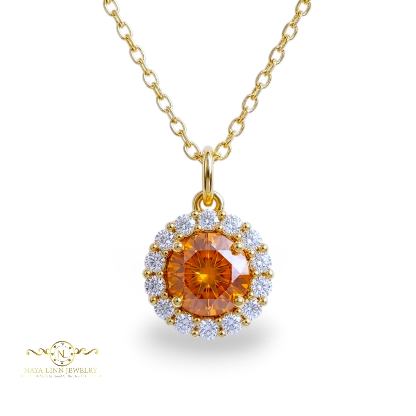 Beverly Moissanite Necklace | 18K Gold Vermeil Jewelry | Sterling Silver | GRA Certificate By Naya-Linn Jewelry