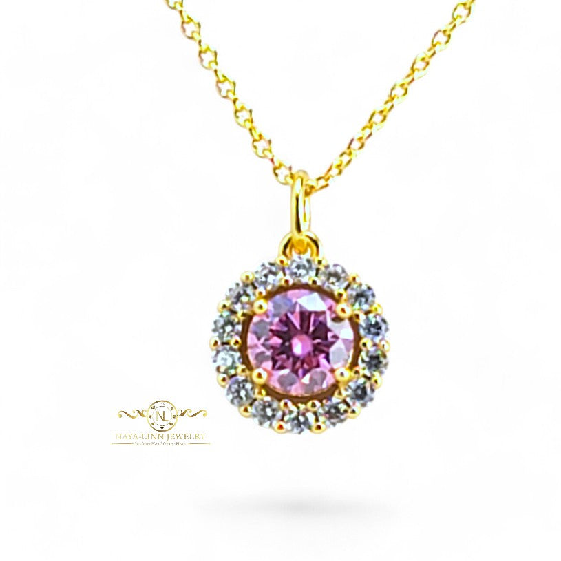 Beverly Moissanite Necklace | 18K Gold Vermeil Jewelry | Sterling Silver | GRA Certificate By Naya-Linn Jewelry