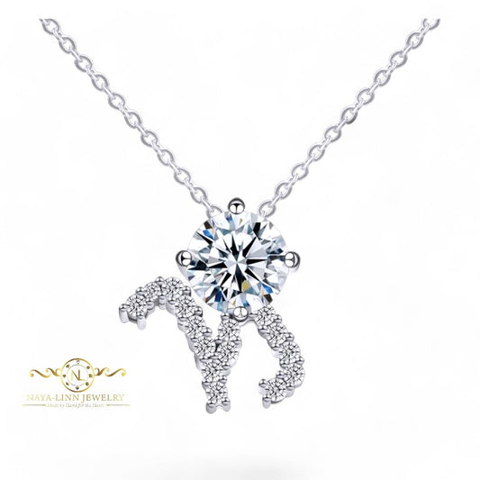 Capricorn Moissanite Zodiac Necklace