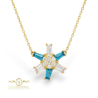 Emma Snowflake Necklace | 18K Gold Vermeil Jewelry | 925 Sterling Silver By Naya-Linn Jewelry