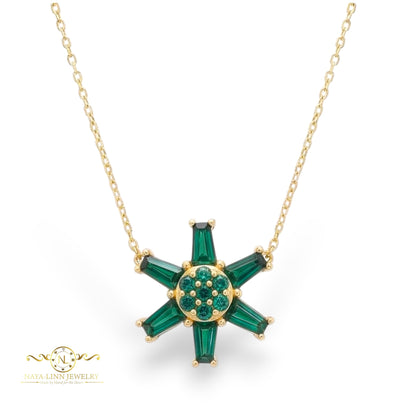 Emma Snowflake Necklace | 18K Gold Vermeil Jewelry | 925 Sterling Silver By Naya-Linn Jewelry
