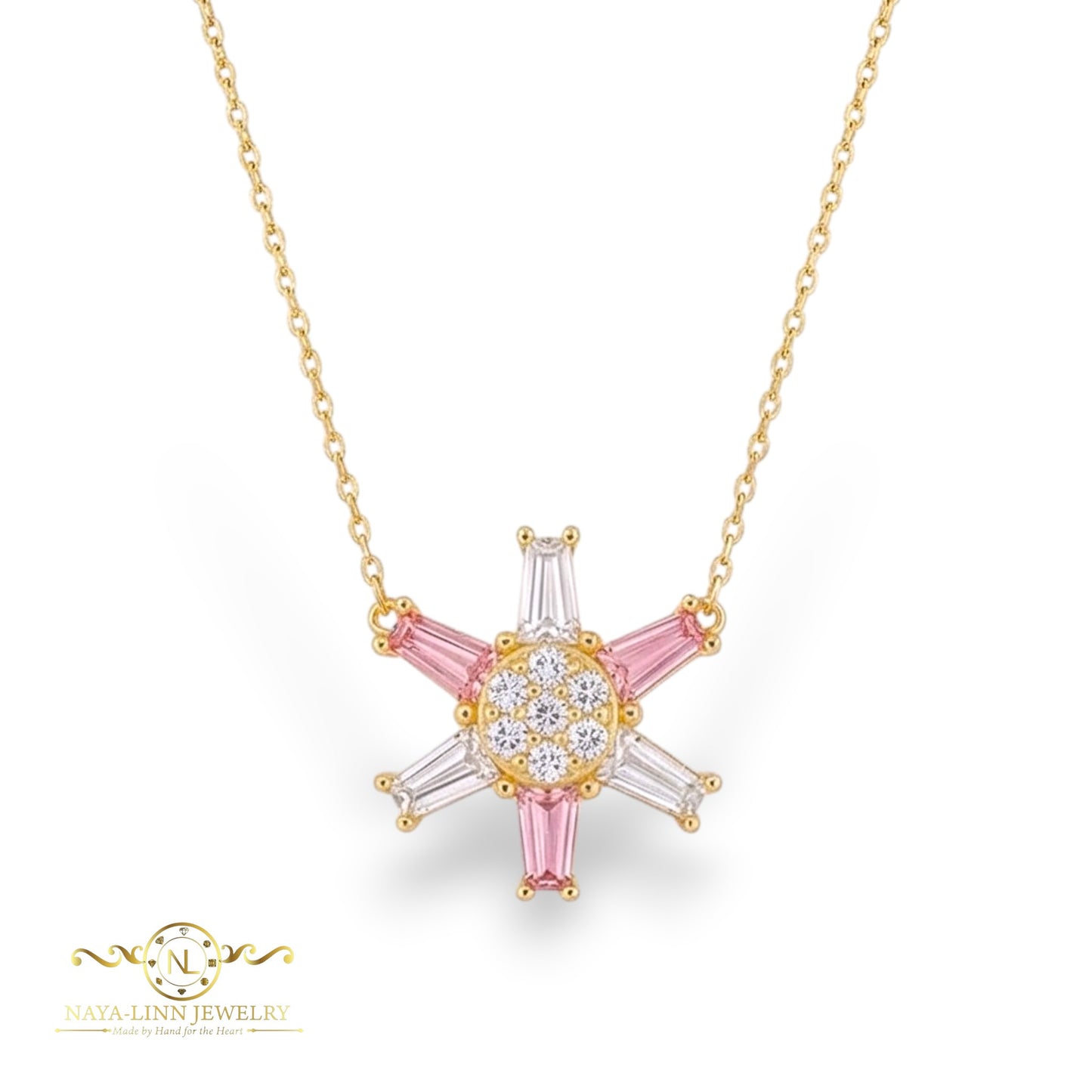 Emma Snowflake Necklace | 18K Gold Vermeil Jewelry | 925 Sterling Silver By Naya-Linn Jewelry