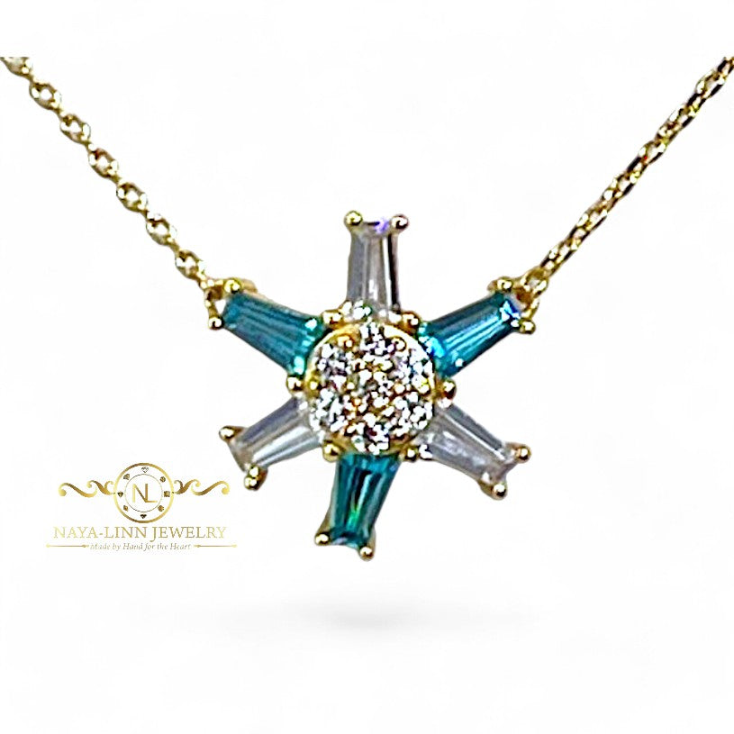 Emma Snowflake Necklace | 18K Gold Vermeil Jewelry | 925 Sterling Silver By Naya-Linn Jewelry