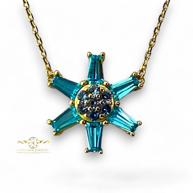 Emma Snowflake Necklace | 18K Gold Vermeil Jewelry | 925 Sterling Silver By Naya-Linn Jewelry