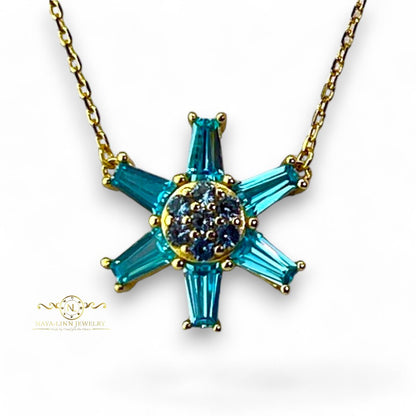 Emma Snowflake Necklace | 18K Gold Vermeil Jewelry | 925 Sterling Silver By Naya-Linn Jewelry