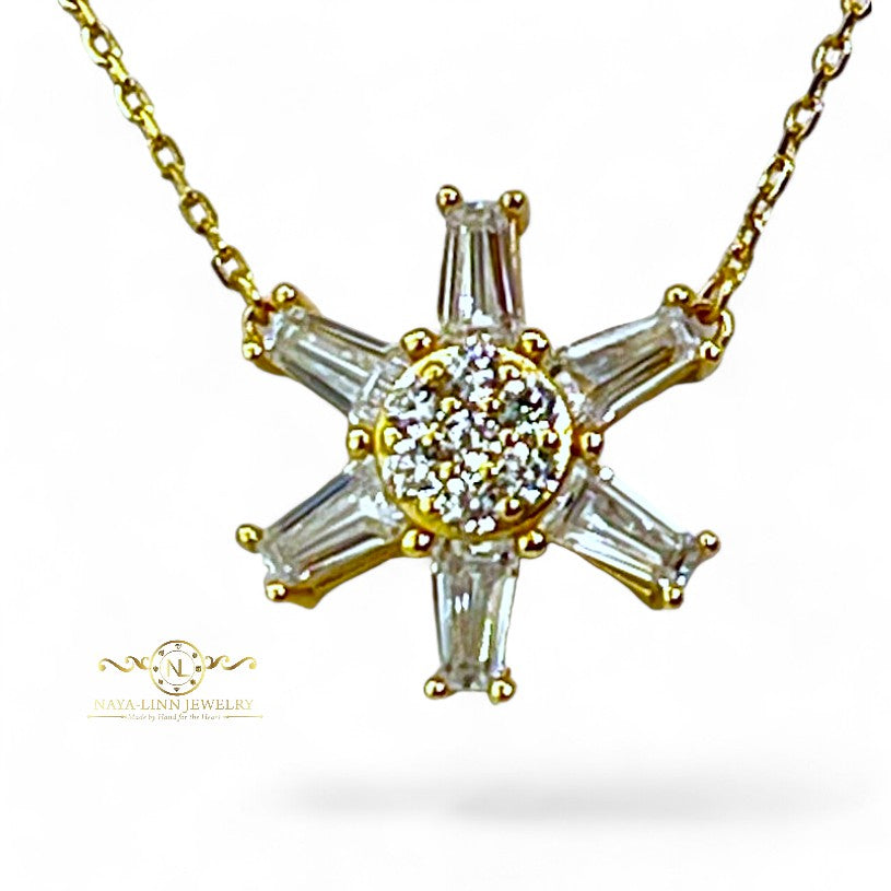 Emma Snowflake Necklace | 18K Gold Vermeil Jewelry | 925 Sterling Silver By Naya-Linn Jewelry