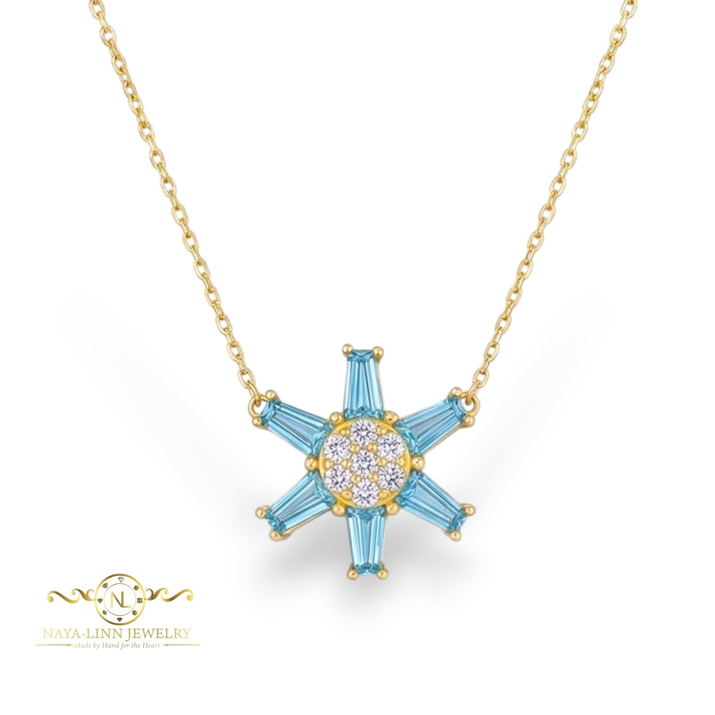 Emma Snowflake Necklace | 18K Gold Vermeil Jewelry | 925 Sterling Silver By Naya-Linn Jewelry
