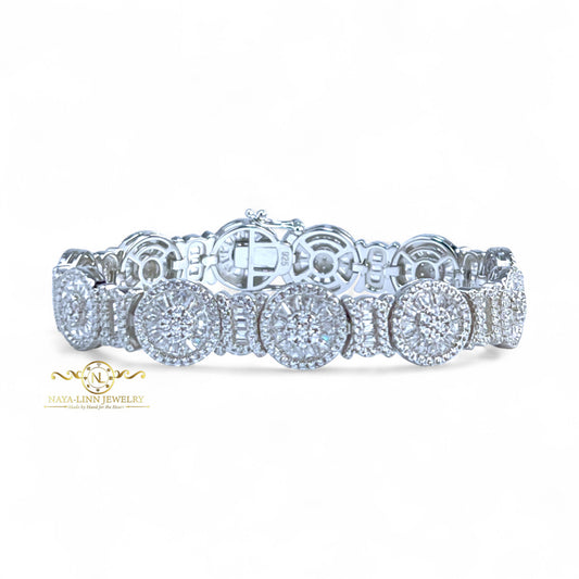 Empress Bracelet Mixed Cut Diamond Simulants Durable Jewelry Formal Occasion Bracelet for Women