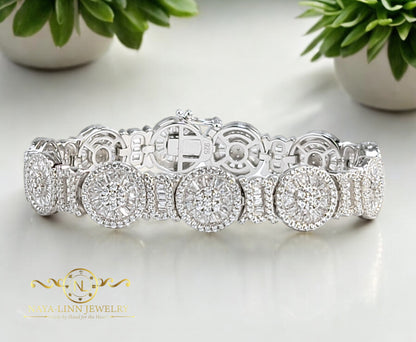 Empress Bracelet Mixed Cut Diamond Simulants Durable Jewelry Formal Occasion Bracelet for Women