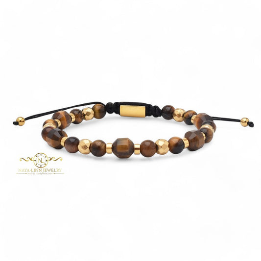 Eryx Men's 8MM Natural Stone Beaded Bracelet