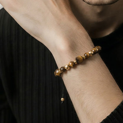Eryx Men's 8MM Natural Stone Beaded Bracelet