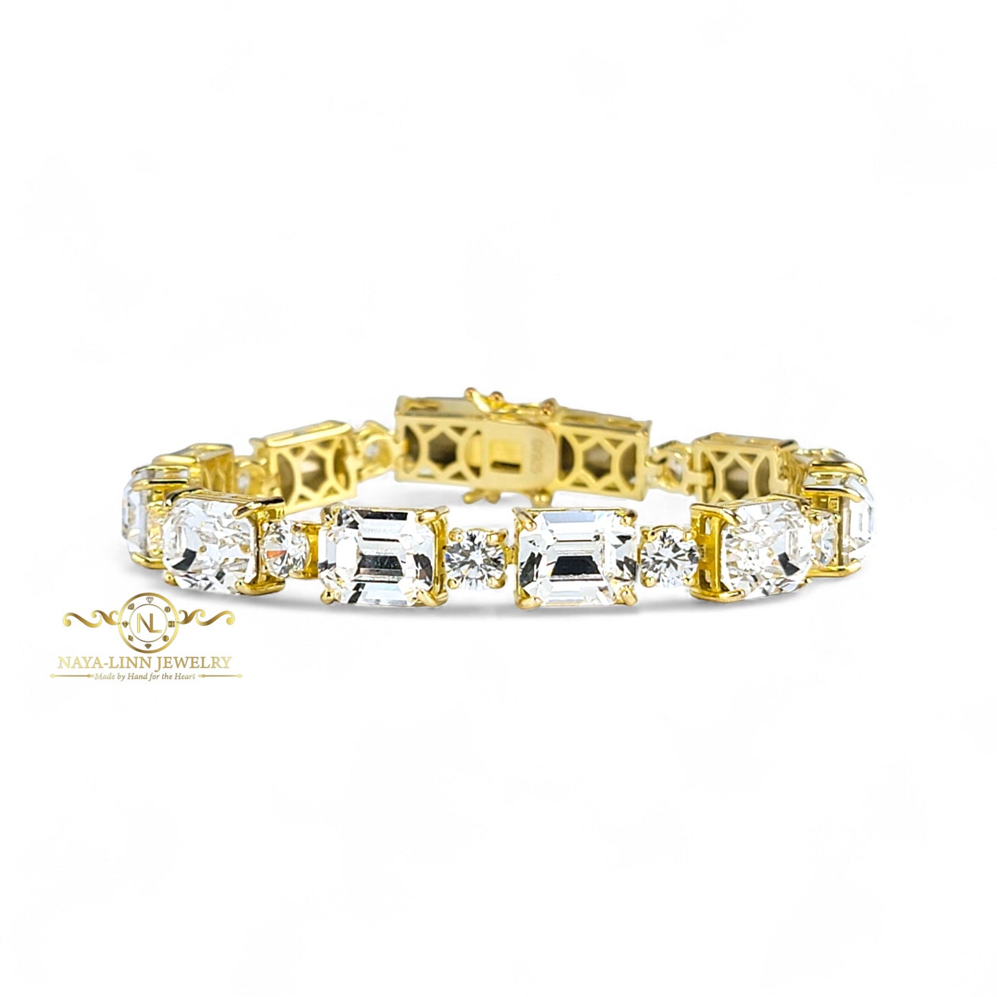 Eva Bracelet Austrian Crystals Emerald Cut Crystal Durable Bracelet