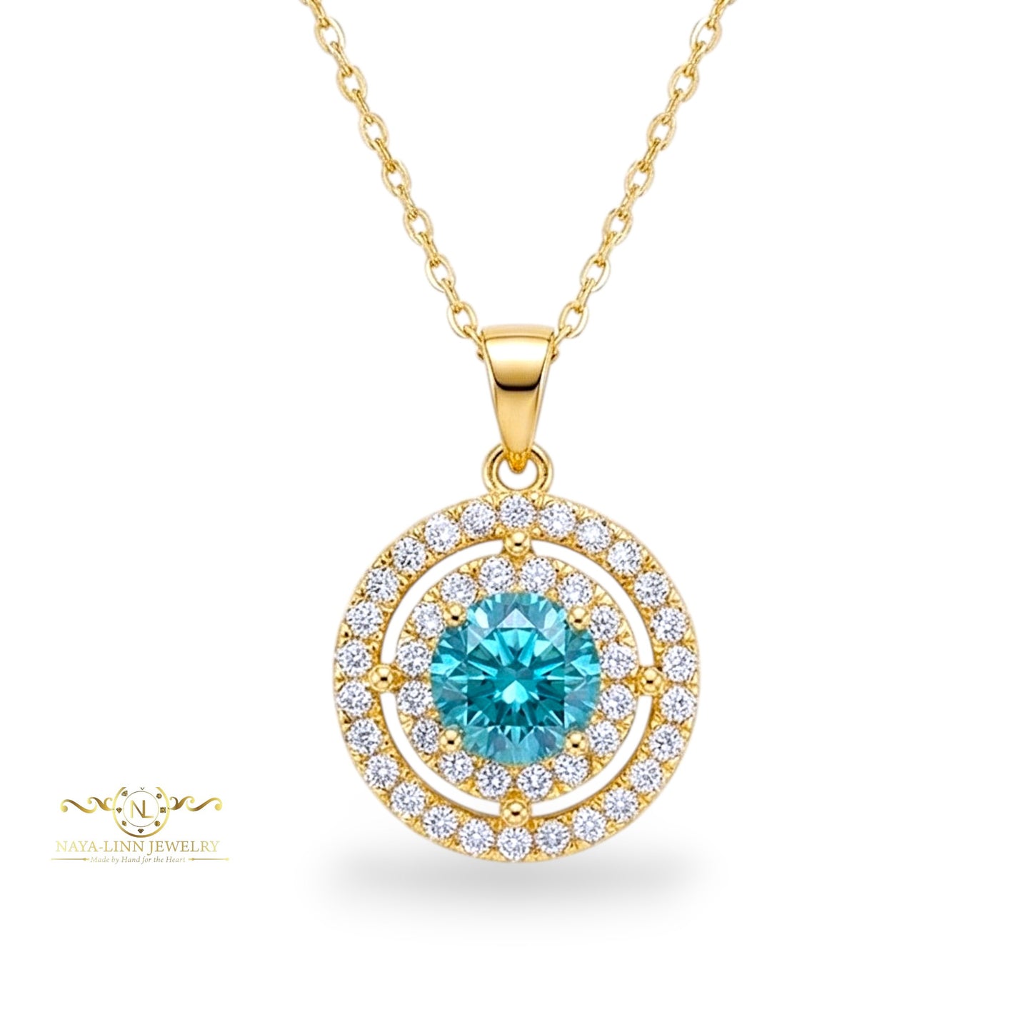 Josie Moissanite Necklace | 18K Gold Vermeil | Sterling Silver | GRA Certificate By Naya-Linn Jewelry