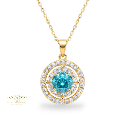 Josie Moissanite Necklace | 18K Gold Vermeil | Sterling Silver | GRA Certificate By Naya-Linn Jewelry