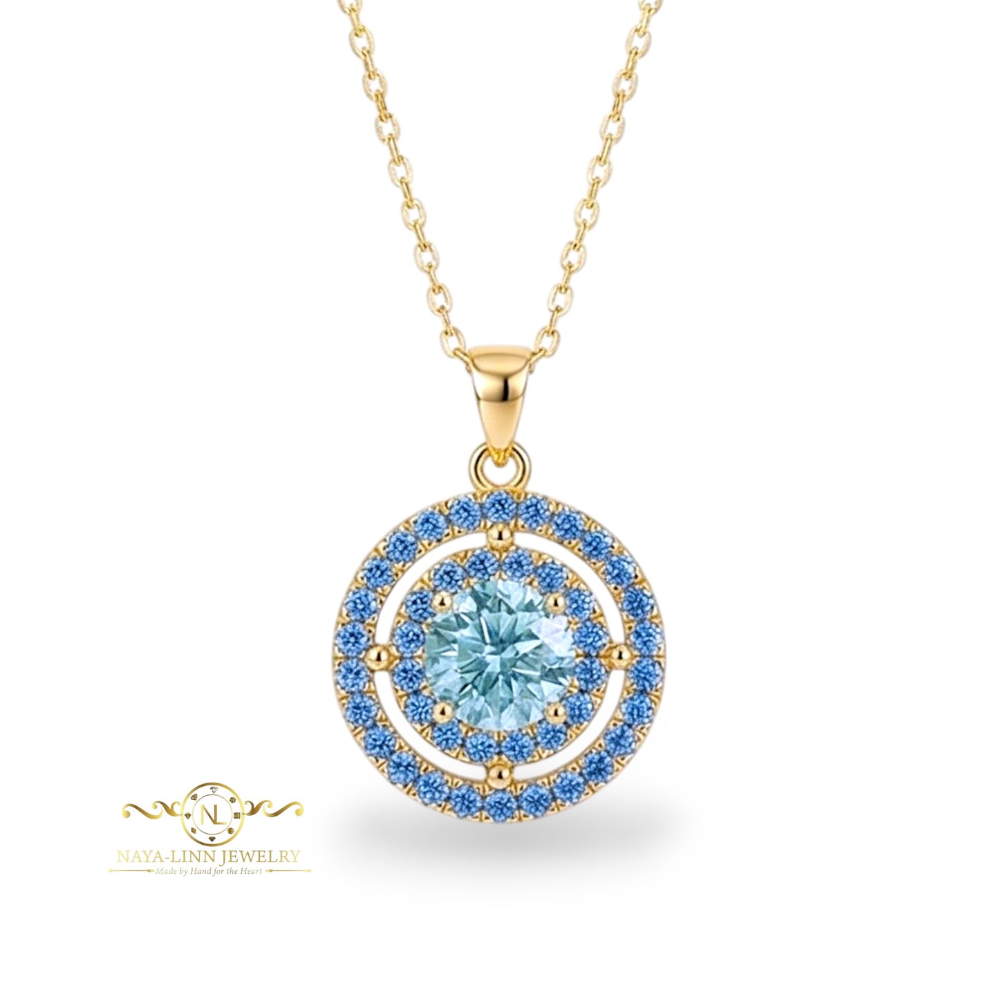 Josie Moissanite Necklace | 18K Gold Vermeil | Sterling Silver | GRA Certificate By Naya-Linn Jewelry