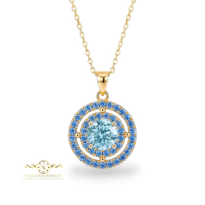 Josie Moissanite Necklace | 18K Gold Vermeil | Sterling Silver | GRA Certificate By Naya-Linn Jewelry