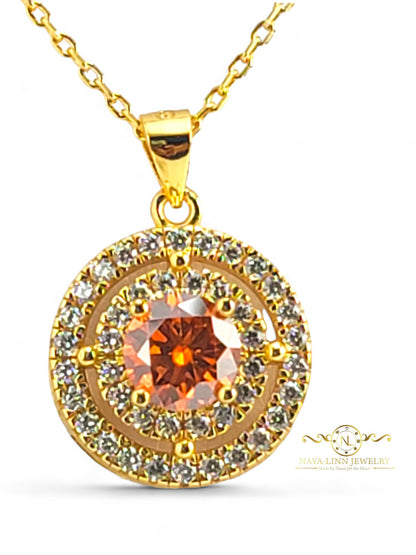 Josie Moissanite Necklace | 18K Gold Vermeil | Sterling Silver | GRA Certificate By Naya-Linn Jewelry