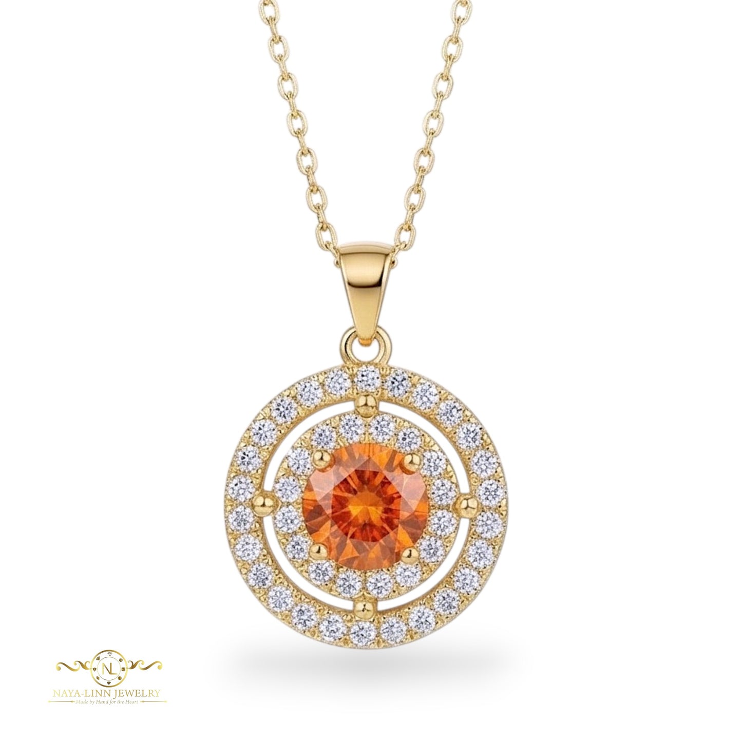 Josie Moissanite Necklace | 18K Gold Vermeil | Sterling Silver | GRA Certificate By Naya-Linn Jewelry