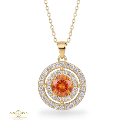 Josie Moissanite Necklace | 18K Gold Vermeil | Sterling Silver | GRA Certificate By Naya-Linn Jewelry