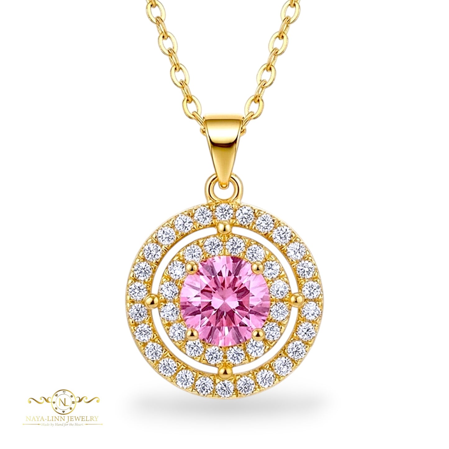 Josie Moissanite Necklace | 18K Gold Vermeil | Sterling Silver | GRA Certificate By Naya-Linn Jewelry