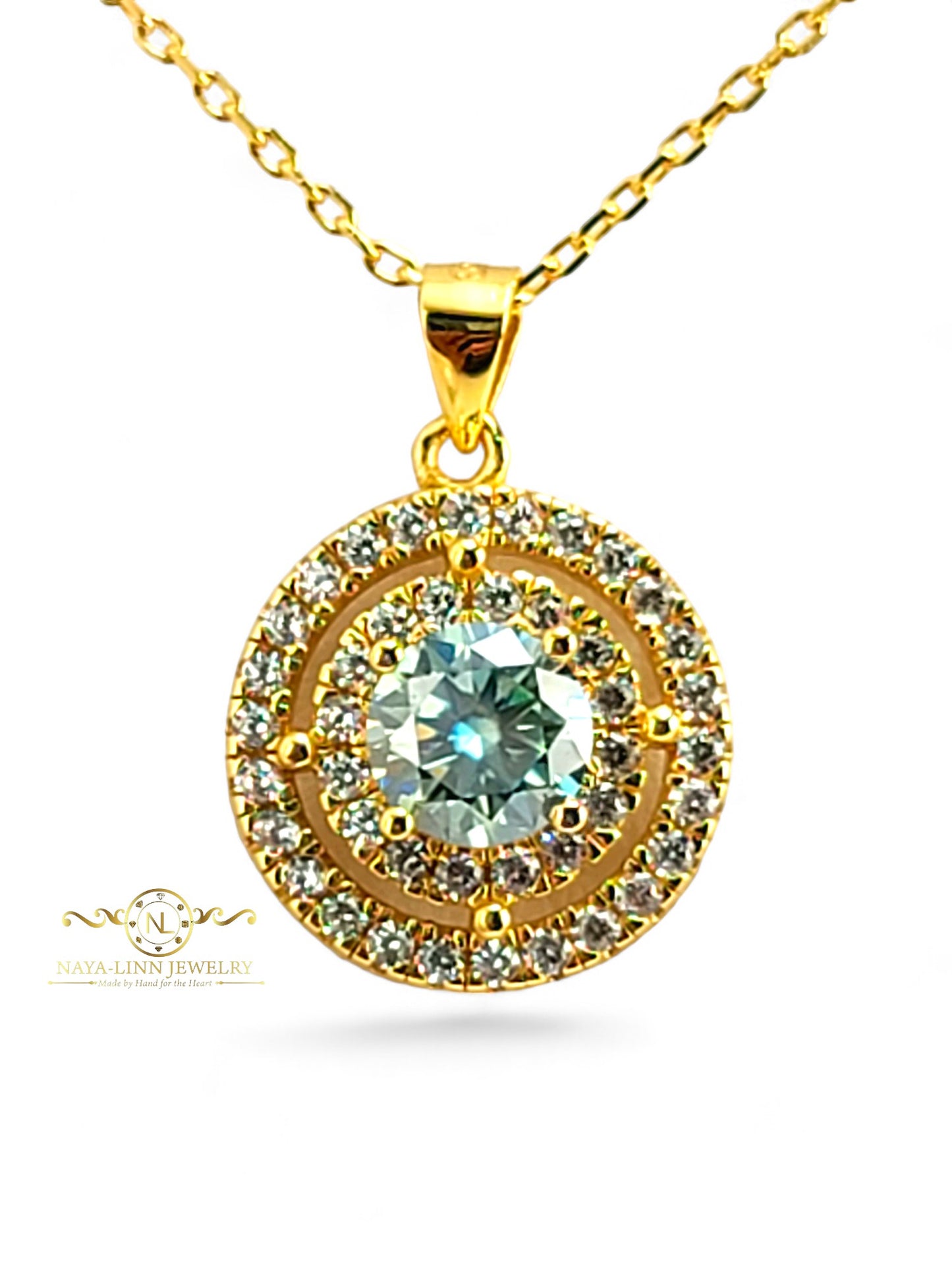 Josie Moissanite Necklace | 18K Gold Vermeil | Sterling Silver | GRA Certificate By Naya-Linn Jewelry