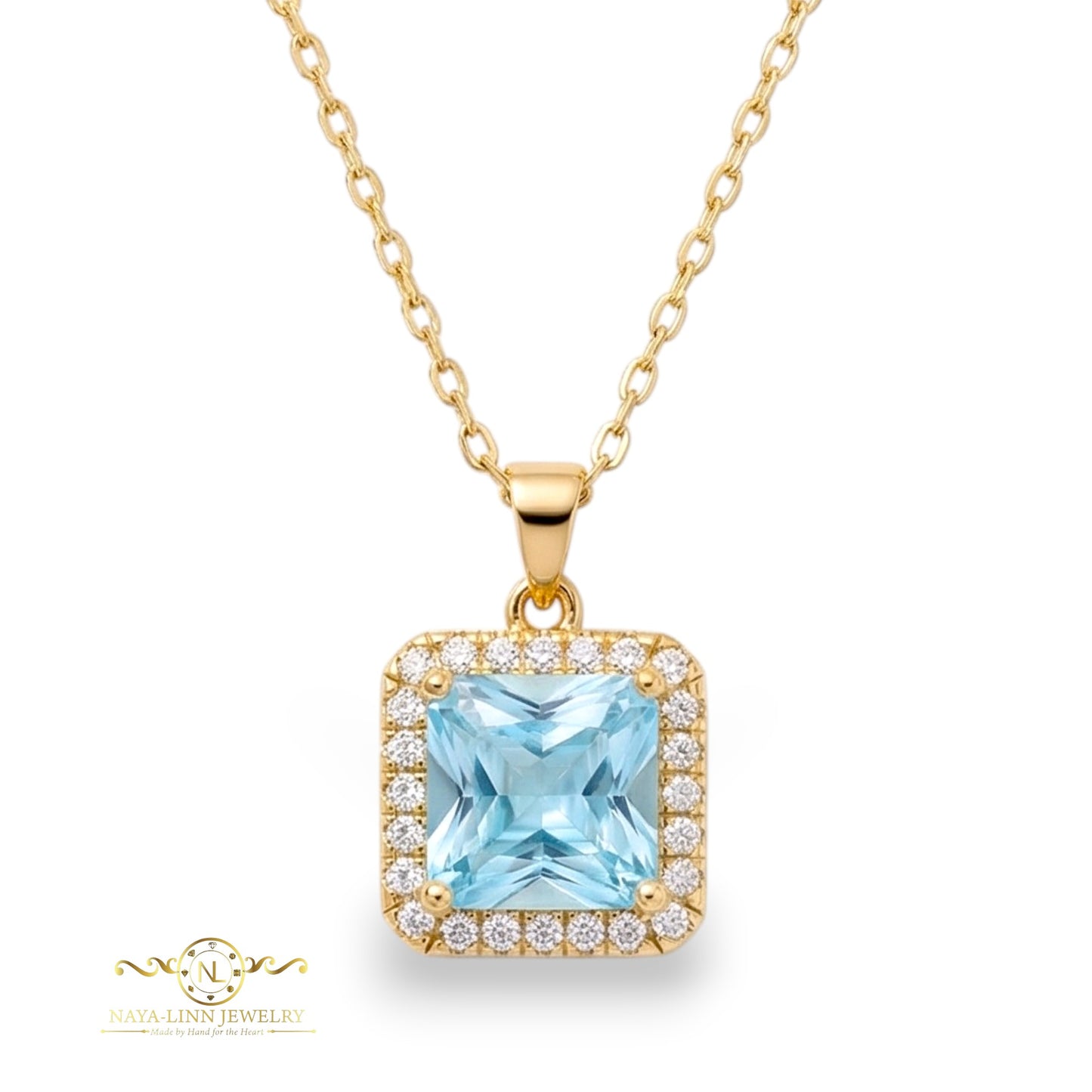 Nora Necklace Diamond Simulants | 18K Gold Vermeil | 925 Sterling Silver By Naya-Linn Jewelry