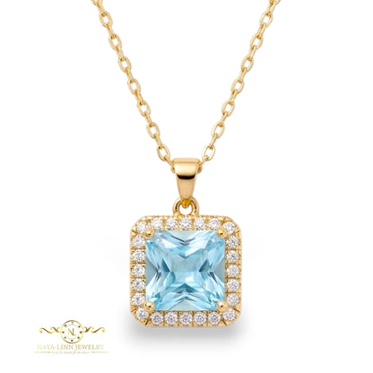 Nora Necklace Diamond Simulants | 18K Gold Vermeil | 925 Sterling Silver By Naya-Linn Jewelry