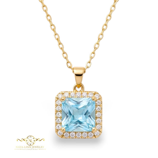 Nora Necklace Diamond Simulants | 18K Gold Vermeil | 925 Sterling Silver By Naya-Linn Jewelry
