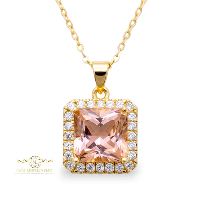 Nora Necklace Diamond Simulants | 18K Gold Vermeil | 925 Sterling Silver By Naya-Linn Jewelry