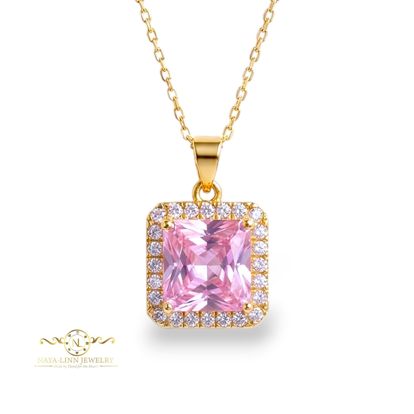 Nora Necklace Diamond Simulants | 18K Gold Vermeil | 925 Sterling Silver By Naya-Linn Jewelry