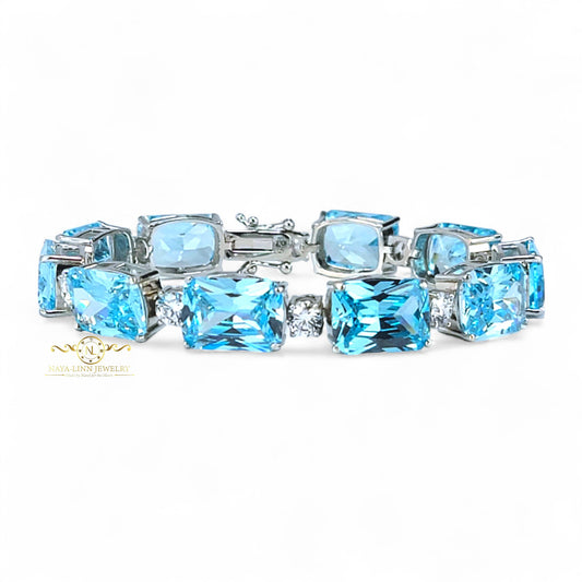 Nyla Bracelet | Large Gemstone Bangle Lovers | Durable Everyday Wear | Elegant Bracelet By Naya-Linn Jewelry