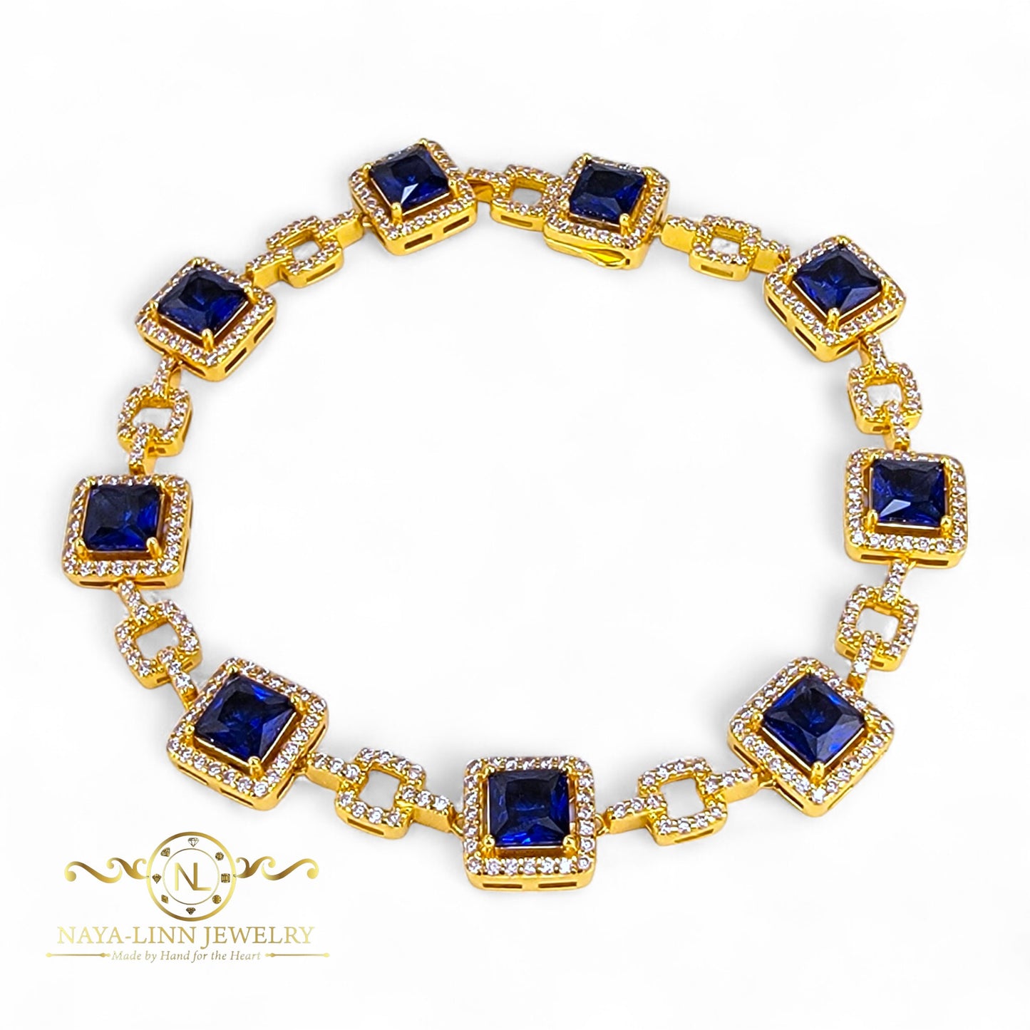 Princess Bracelet | 18K Gold Vermeil Over 925 Sterling Silver | Cubic Zirconia | 6MM | Fine Jewelry | Diamond Simulants | Modern Jewelry