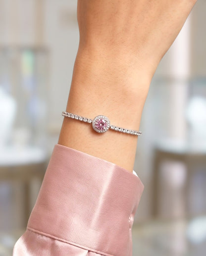 Reagan Bracelet | Moissanite Diamond Bangle | Adjustable Bracelet | 14K White Gold |925 Sterling | GRA Certificate By Naya-Linn Jewelry