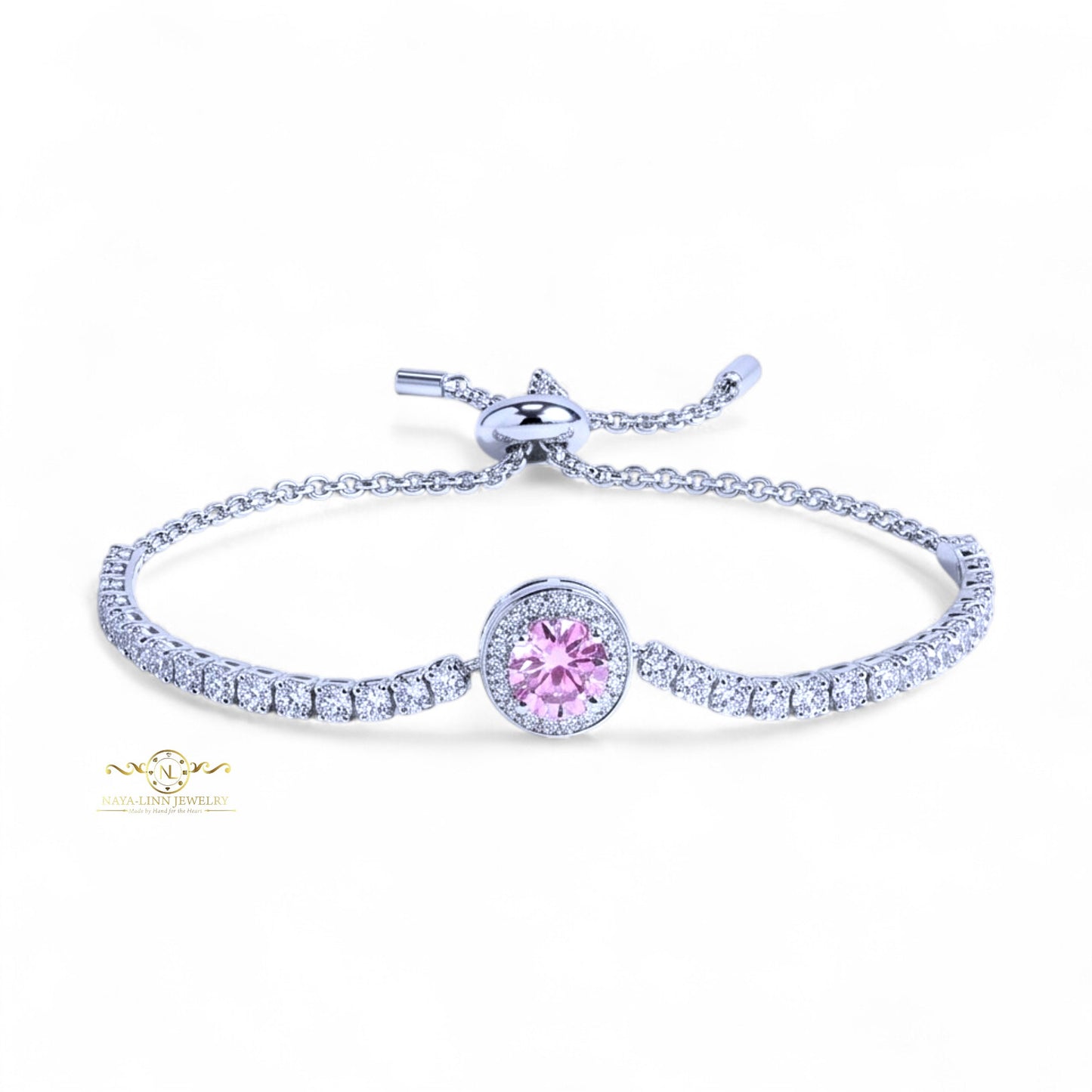 Reagan Bracelet | Moissanite Diamond Bangle | Adjustable Bracelet | 14K White Gold |925 Sterling | GRA Certificate By Naya-Linn Jewelry